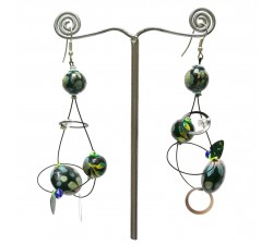 Boucles d'oreilles Boucles Sequin bleu ciel - 6,5 cm - Winter nights Babachic by Moodywood