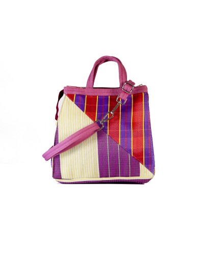 Bolso Meidoum Magenta Patchwork de Babachic | Bolso de Mano y Bandolera Original