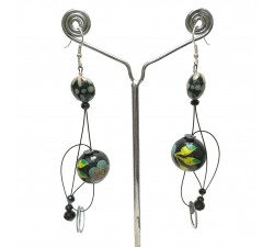 Boucles d'oreilles Boucles Abis bleu ciel - 7 cm - Winter nights Babachic by Moodywood