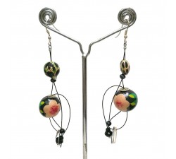 Pendientes Pendientes Abis beige/negro - 7 cm - Winter nights Babachic by Moodywood