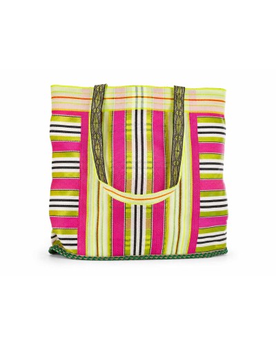 Babachic Shop | Beach Cabas Flúo - Bolso de playa de plástico reciclado de estilo Boho/Étnico