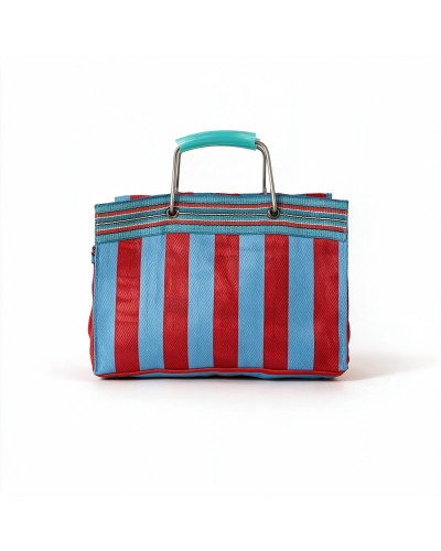 Market Vintage Small Retro Blue| Sac recyclé Babachic