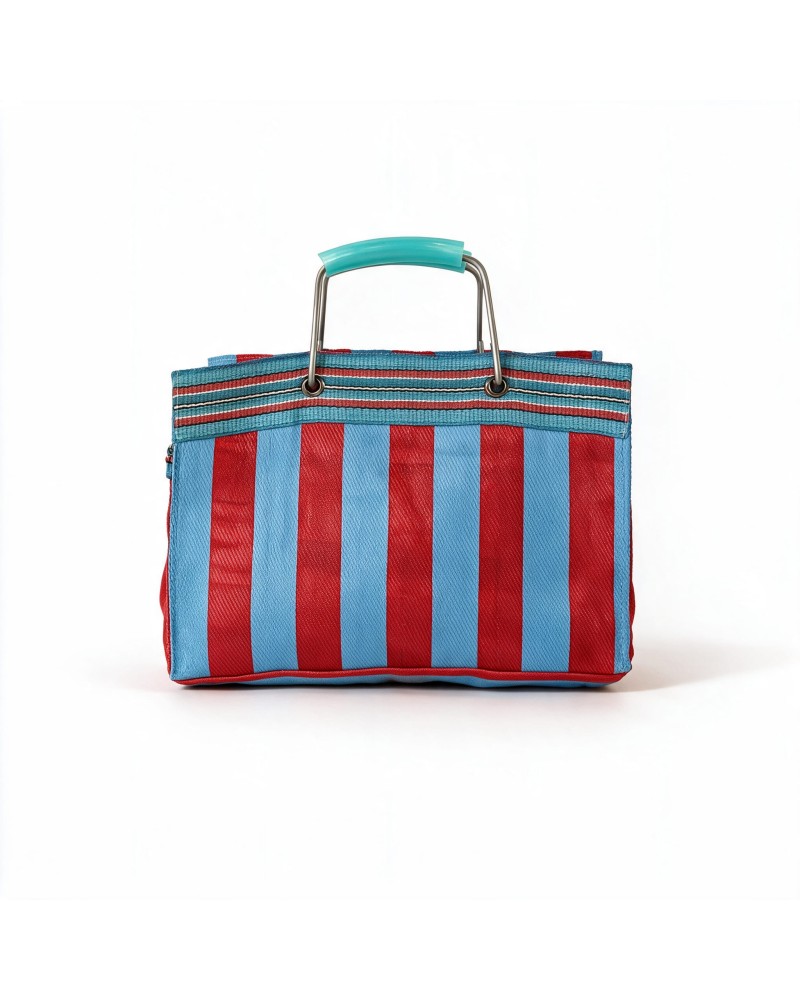 Market Vintage Small Retro Blue| Sac recyclé Babachic