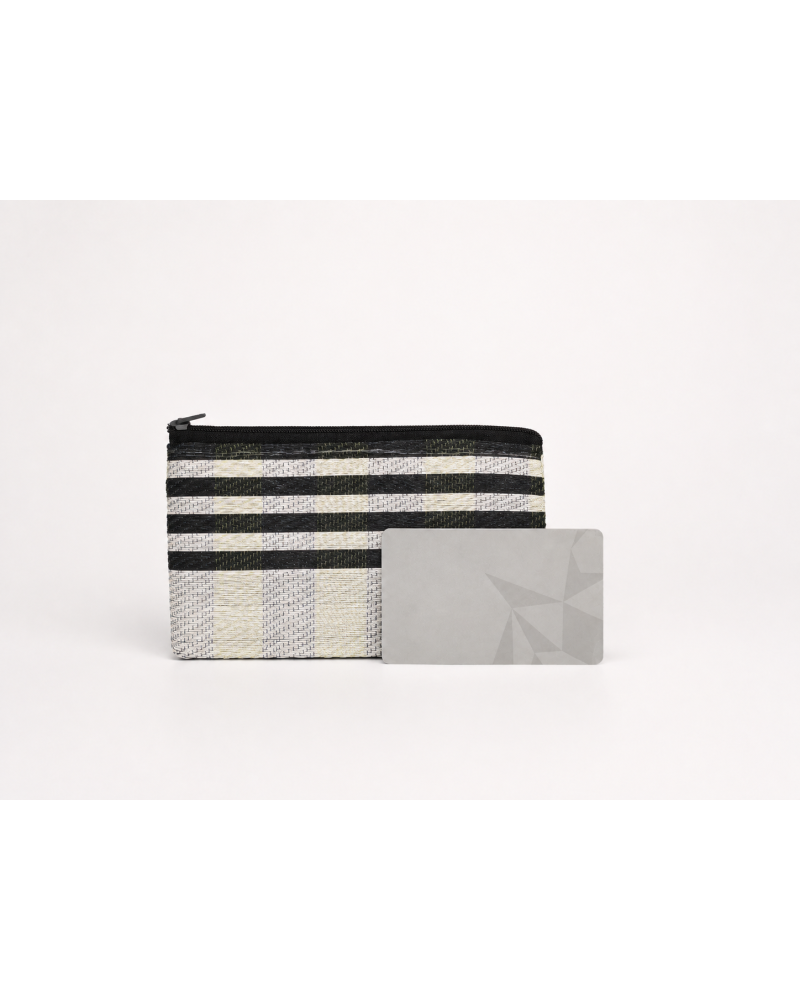 Porte-monnaie Aki Pouch Black & White Recyclé | Babachic