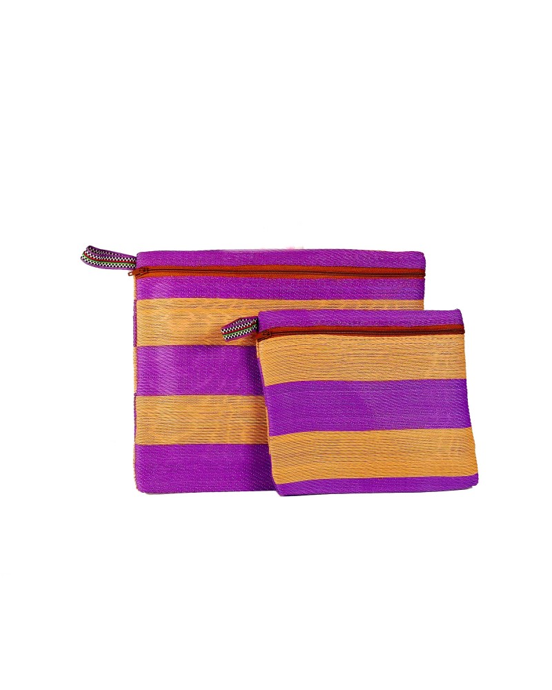 Pouches 2P Set Mango Lila - Recycled Plastic Pouch Duo
