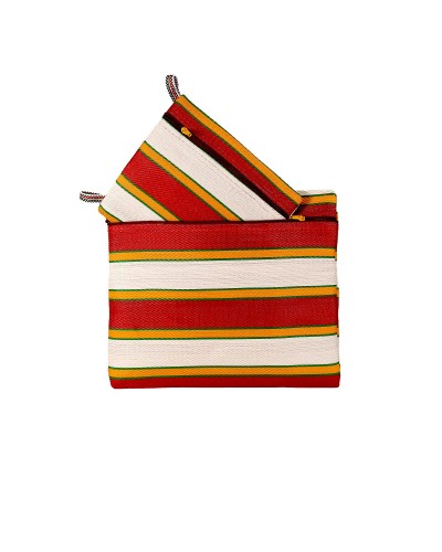 Pouches 2P Set Rouge Soleil - Recycled Plastic Pouch Duo