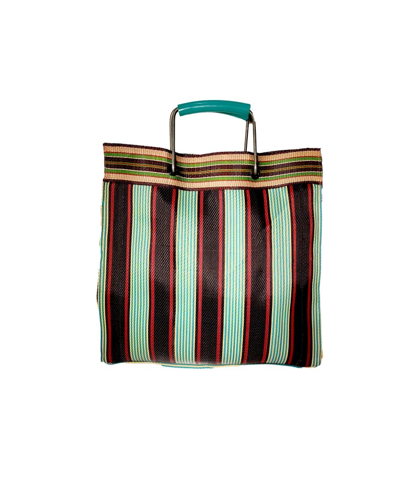 Market Vintage Large Moka Aqua| Sac recyclé Babachic