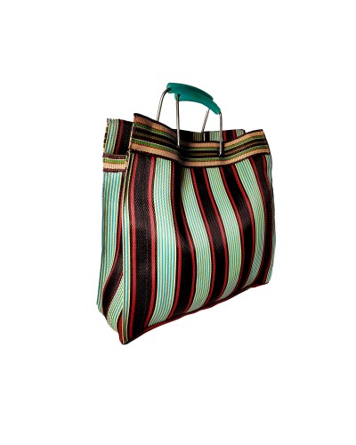 Market Vintage Large Moka Aqua| Sac recyclé Babachic