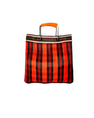 Market Vintage Large Tartán Fuego| Sac recyclé Babachic