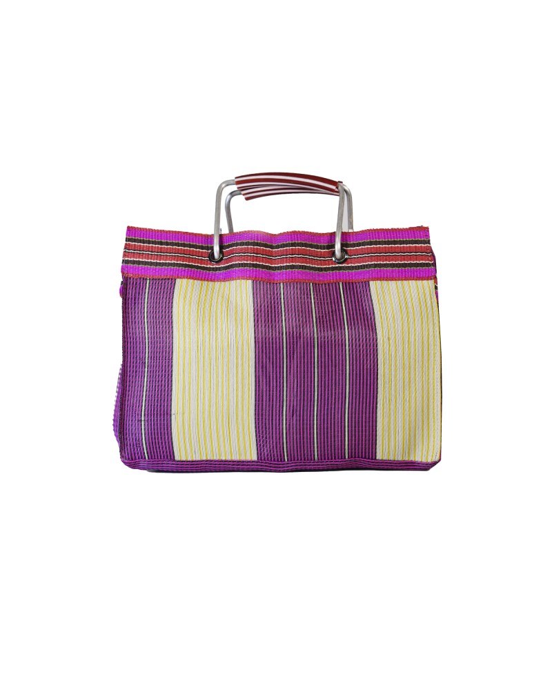 Babachic Shop - Bolso Market Vintage Small Lila - Bolso Shopper de plástico reciclado
