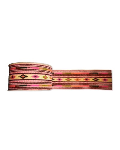 65mm Geometric Ethnic Jacquard Ribbon (Sold by 50cm) | Babachic