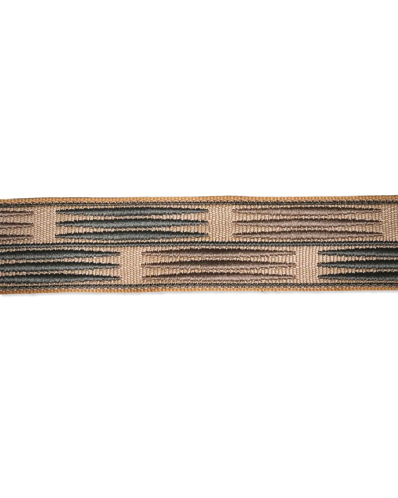 Pasamanería Étnica Jacquard Ladrillo 30mm (Venta por metro) | Babachic