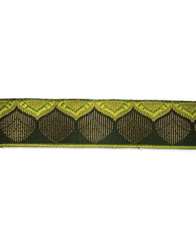 Galon Jacquard Ethnique Épi Doré 35mm | Babachic