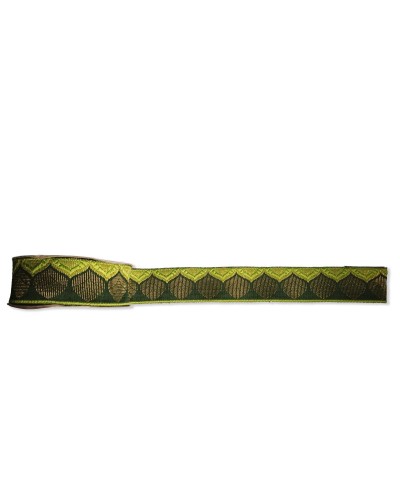 Pasamanería Étnica Jacquard Espiga Dorada 35mm | Babachic