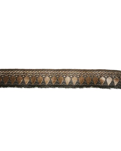 20mm Golden Leaf Ethnic Jacquard Trim (Sold by the Meter) | Babachic