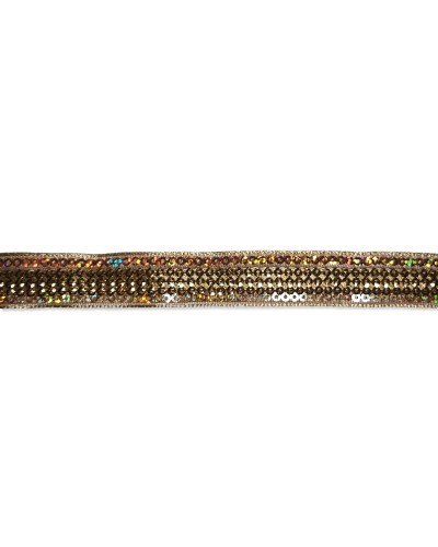 Galon Séquins Irisés Doré Bronze 20mm (Vente au mètre) | Babachic