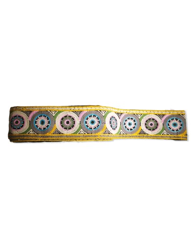 Pasamanería Étnica Boho Espejo Mándala 80mm (Corte 0.50m) | Babachic