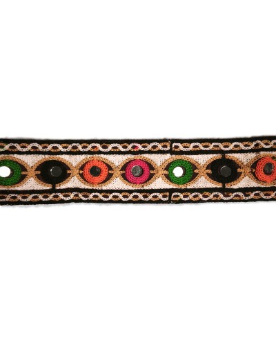 45mm Boho Ethnic Mirror Circle Trim (Sold by the Meter) | Babachic