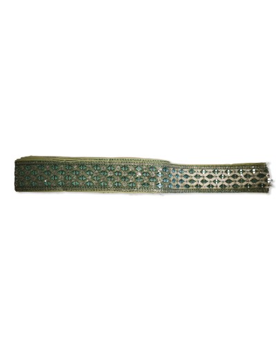 Galon en Tulle Brodé Géométrique 45mm (Vente au mètre) | Babachic