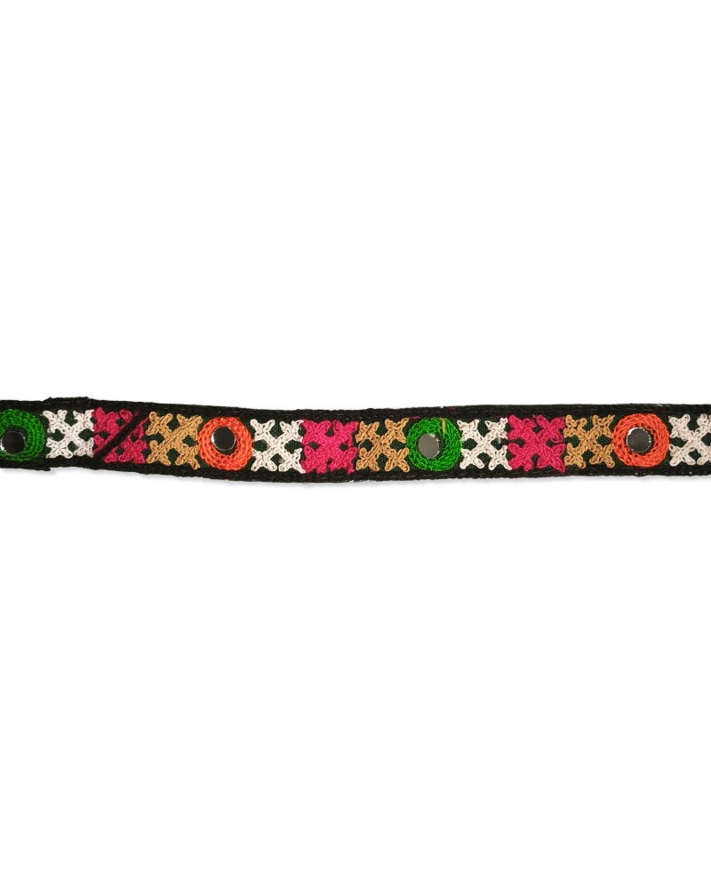 Pasamanería Étnica Boho Espejo Fina 20mm (Venta por metro) | Babachic