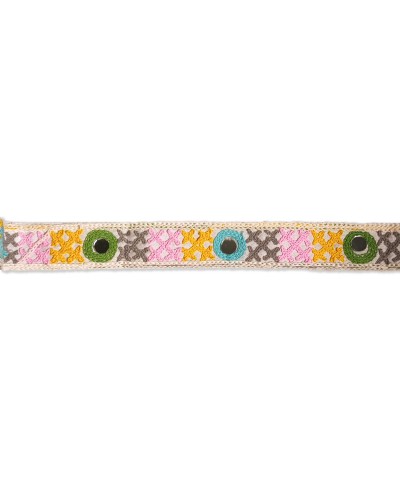 Pasamanería Étnica Boho Espejo Fina 20mm (Venta por metro) | Babachic