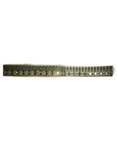 40mm Sheer Tulle Foliage & Mirror Diamond Trim (By the Meter) | Babachic
