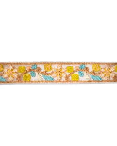 Galon en Tulle Brodé Floral 35mm (Vente au mètre) | Babachic