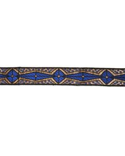 25mm Gold Lurex Geometric Diamond Jacquard Trim (By the Meter) | Babachic