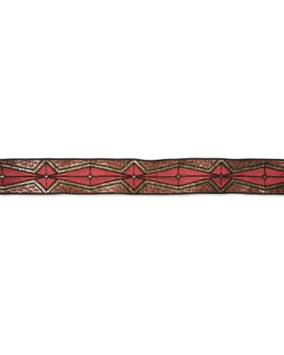 25mm Gold Lurex Geometric Diamond Jacquard Trim (By the Meter) | Babachic