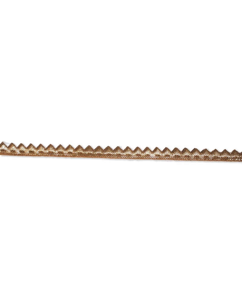 8mm Gold Lurex Tooth & Peak Braided Trim (By the Meter) | Babachic