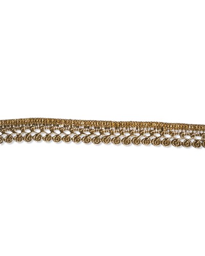 Cinta de Pasamanería Encaje Lúrex Dorado 15mm (Venta por metro) | Babachic