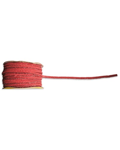 Cinta de Pasamanería Trenzada Círculos Rojo 8mm (Venta por metro) | Babachic