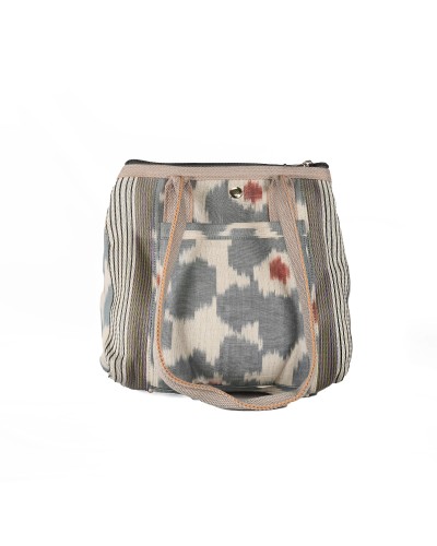 Bolso de Hombro Banaras Ikat Óxido Celeste | Babachic
