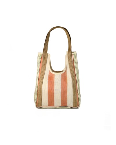 Hole Bag Pink Barcode: Bolso de Hombro Boho Reversible - Babachic