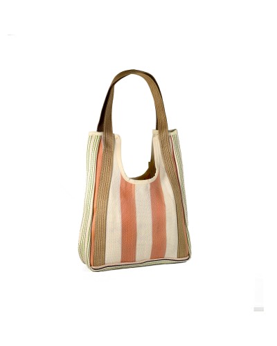Hole Bag Pink Barcode: Bolso de Hombro Boho Reversible - Babachic