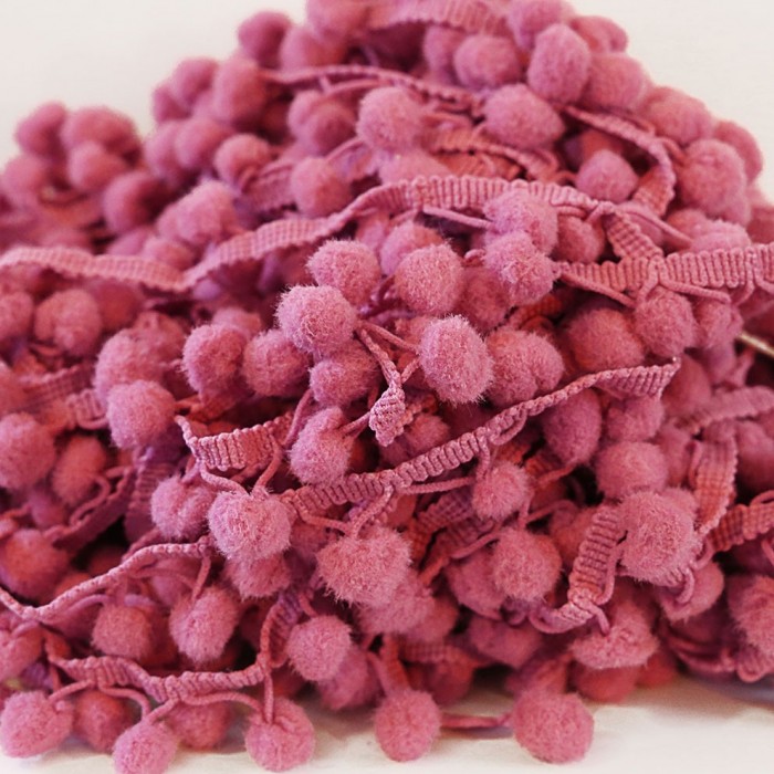 The mediums Pompom braid - Pink 3 - 25 mm babachic