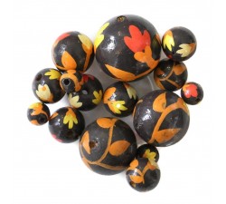 Fleurs Perle en bois - Tulipa - Marron et orange Babachic by Moodywood
