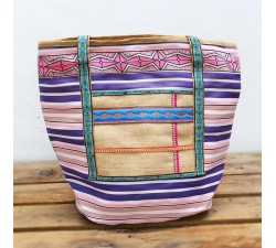 Tote bags Cabas - Nylon et jute - Rose Babachic by Moodywood