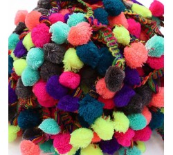 Les grands Galon Pompons XL - Multicolore - 45 mm babachic