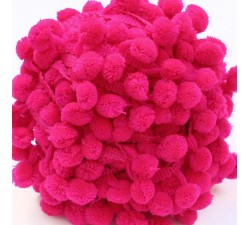Les grands Galon Pompons XL - Rose - 45 mm babachic