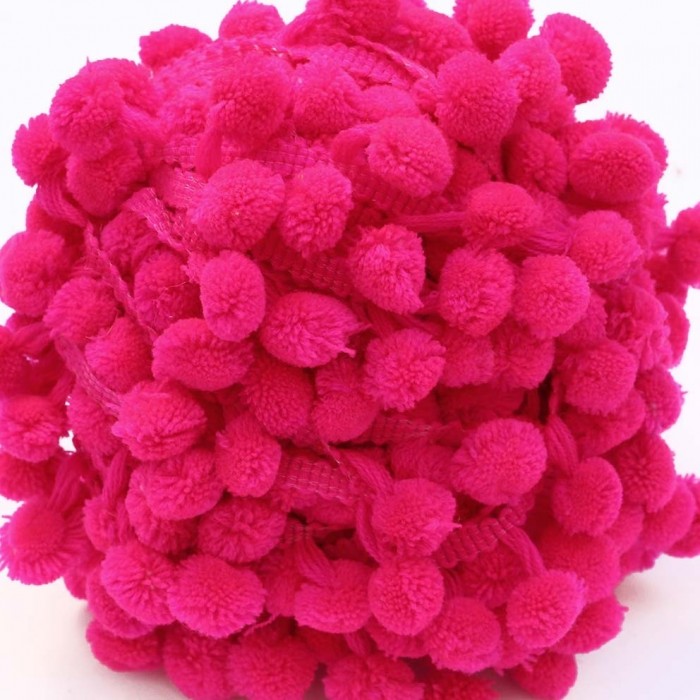 The big ones Pompom braid XL - Pink - 45 mm babachic