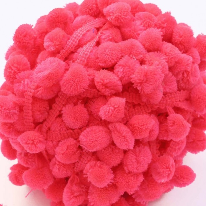 Les grands Galon Pompons XL - Saumon - 45 mm babachic