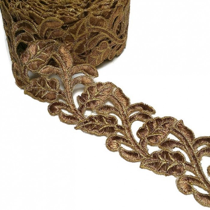 Encaje Encaje Guipure - Bronce - 55 mm babachic