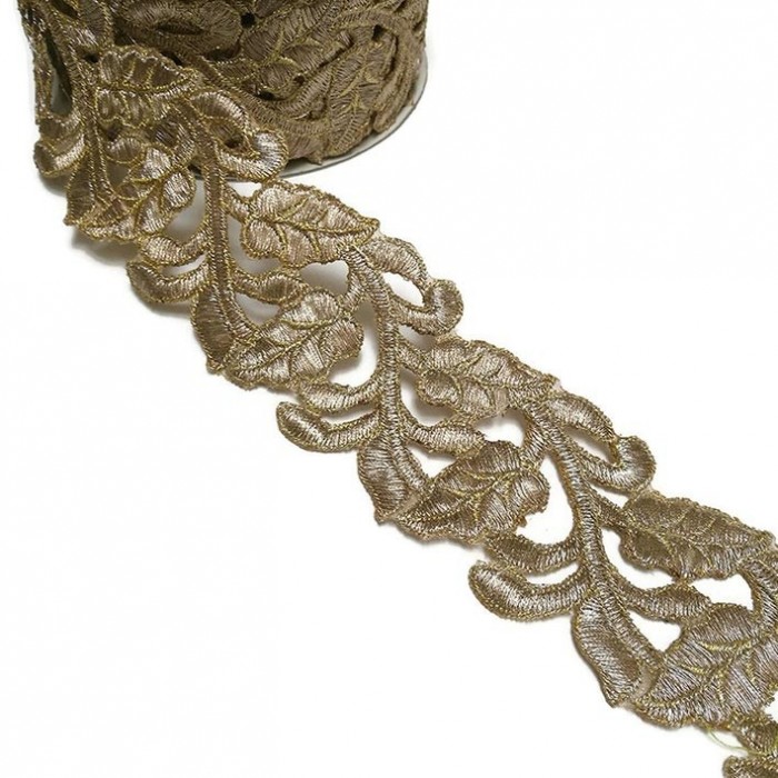 Lace Lace Guipure - Golden - 55 mm babachic