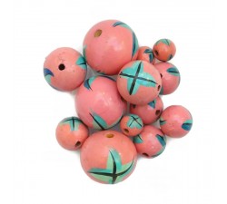 Abalorios Cuentas de madera - Starfish - Rosa y azul