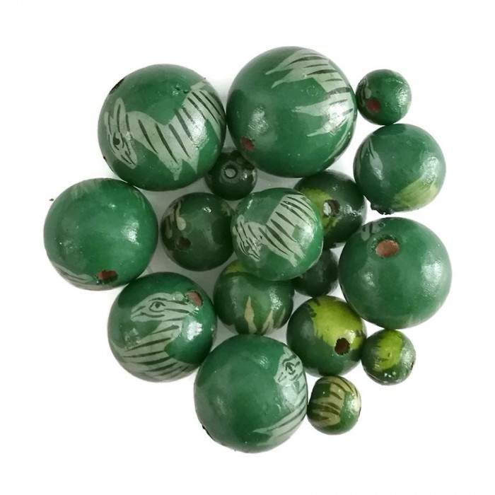 Animaux Perles en bois - Zèbre - Vert Babachic by Moodywood