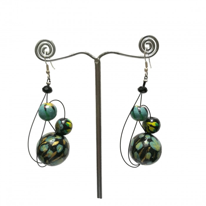 Earrings Earrings Sky blue - 6 cm - Winter nights Babachic by Moodywood