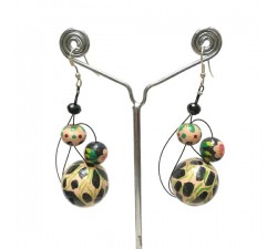 Boucles d'oreilles Boucles d'oreilles Beige/noir - 6 cm - Winter nights Babachic by Moodywood
