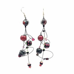 Earrings Ellipse earrings 9 cm - Black - Splash Babachic by Moodywood