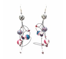 Boucles d'oreilles Boucles d'oreille Ellipse 9 cm - Zèbre - Splash Babachic by Moodywood